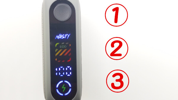 nasty bar 30000 X ディスプレイ